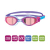 Occhialini da nuoto Phantom Elite Mirror Junior Rosa-Blu Lenti Specchiate-Rosso Zoggs 461316PKBLMRD