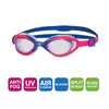 Occhialini da nuoto Sonic Air 2.0 Junior Blu-Rosa Lenti Fumé-Viola Zoggs 461325BLPKTPU