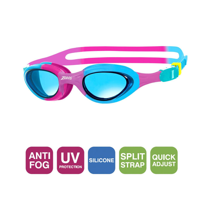Occhialini da nuoto Super Seal Junior Rosa-Blu Lenti Fumé-Blu Zoggs 461327PKBLTBL