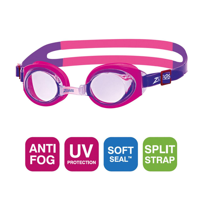 Occhialini da nuoto Little Ripper Kids Rosa-Viola Lenti Fumé-Viola Zoggs 461417PKPUTPU