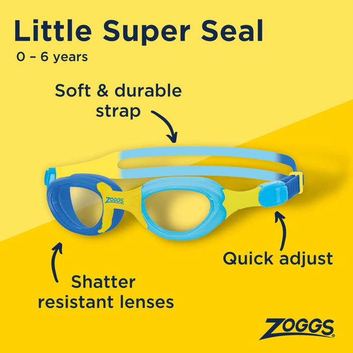 Occhialini da nuoto Little Super Seal Kids Blu-Giallo Zoggs 461419BLYLCLR