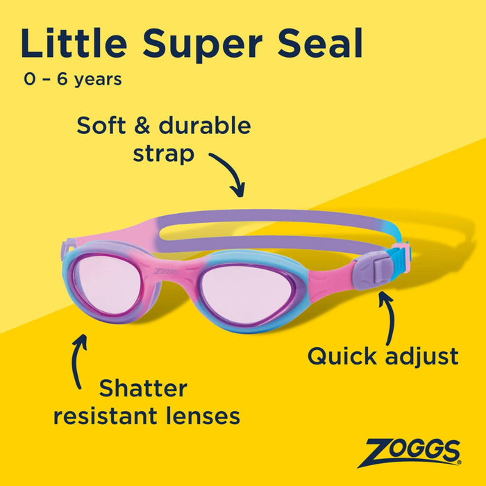 Occhialini da nuoto Piccolo Super Foca Bambini Rosa-Viola Lenti Rosa Zoggs 461419PKPUTPK