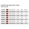 Pinne da Nuoto Lama Corta Eco Nero-Arancione EU 30-32-UK 11-1-US 12-2 Zoggs 465220BKOR111