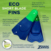 Pinne da Nuoto Lama Corta Eco Nero-Arancione EU 37-38-UK 4-5-US 5-6 Zoggs 465220BKOR45