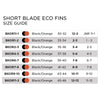 Pinne da Nuoto Lama Corta Eco Nero-Arancione EU 41-42-UK 7-8-US 8-9 Zoggs 465220BKOR78