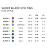 Pinne da nuoto Eco Blu-Chiaro Lama Corta EU 35-36-UK 2-3-US 3-4 Zoggs 465220BLLB23