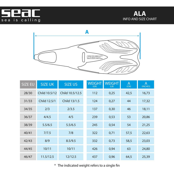 Pinna da snorkeling Ala Rosa 38-39 Seac 71-33P-38-39